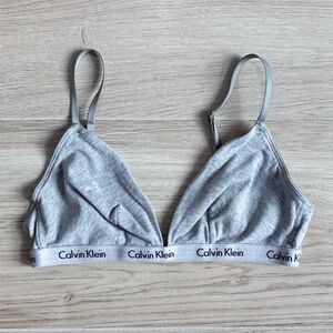 Calvin Klein Lightly Lined Gray Bra Bralette